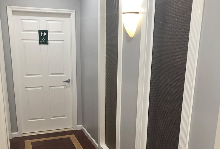 Hallway and Accessible Restroom of Nu Dental Brick