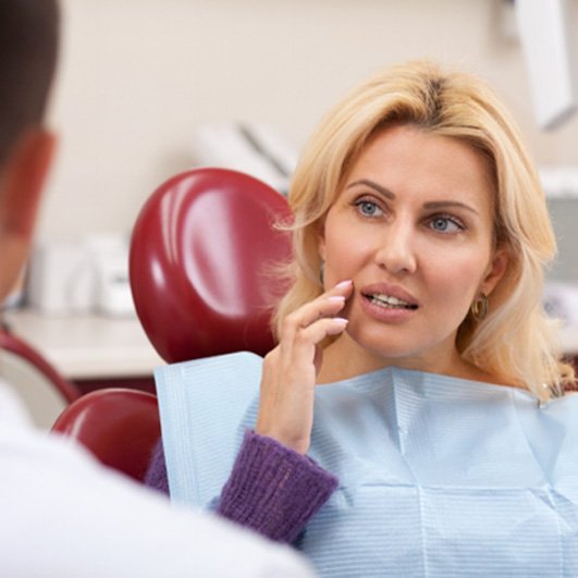a patient asking questions about root canal therapy