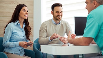 patients discussing the cost of teeth whitening in Brick