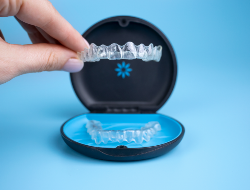 Invisalign clear aligner in case